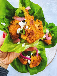 Buffalo Cauliflower Lettuce Wraps Daisybeet