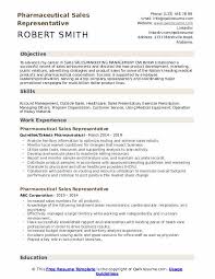 Pharmaceutical Sales Representative Resume Samples Qwikresume