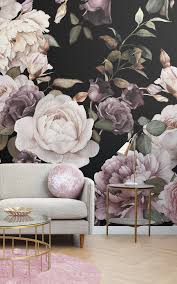 Enjoyably surreal combination of carpathian fauna and flora in. 8 Dark Floral Wallpapers To Create A Striking Space Hovia
