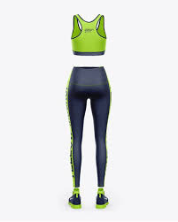 Fitness Kit Mockup Back View In Apparel Mockups On Yellow Images Object Mockups In 2020 Mockup Psd Mockup Free Psd Mockup