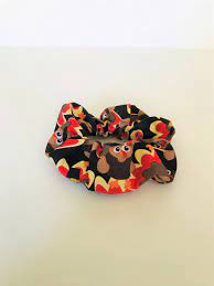 Thanksgiving Scrunchie Turkey Hair Ties Messy Bun Etsy Fall Accessories Scrunchies Scrunchie Hairstyles