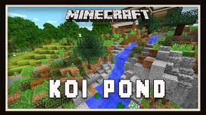 Minecraft Koi Pond Garden Landscaping Design Modern House Tutorial Ep 26 Pond Garden Pond Design Koi Pond