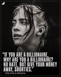 Billie Eilish's message for billionaires at the WSJ Innovator Awards: “Give  your money away, shorties" 👇