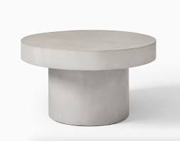 Volume Round Pedestal Coffee Table Concrete In 2020 Pedestal Coffee Table Stone Coffee Table Cement Table