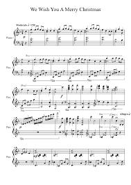 Silent night advanced piano arrangement sheet music by jacob koller. We Wish You A Merry Christmas Sheet Music For Piano Solo Musescore Com