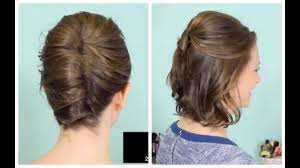 French Twist For Short Hair Short Hair Updo French Twist Short Hair Short Hair Tutorial
