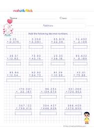 The sheets are graded so that the easier ones are at the top. Adding And Subtracting Decimals Worksheets Pdf For 6th Grade Math Skills For Kids
