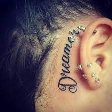 32 Tattoos Behind The Ear The Pros And Cons Tattooswin Behind Ear Tattoos Behind Ear Tattoo Ear Tattoo
