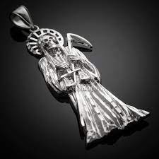 Here are the main silver alloys. Sterling Silver Santa Muerte Men S Pendant Etsy Santa Muerte Mens Pendant Skull Sleeve