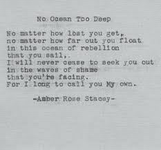 Typewriter Series No Ocean Too Deep Weather Words Christopher Poindexter Words
