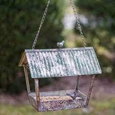 Travelers Rest Bird Feeder Bird Feeders Metal Bird Feeders Rustic Tin