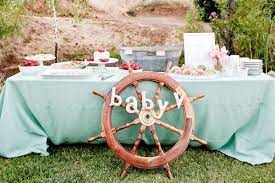 Nautical Themed Baby Shower On To Baby Decoracion Baby Shower Baby Shower Baby Shower Themes
