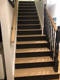 Black Chalk Paint Stairs Black Painted Stairs Painted Stairs Stairs