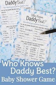 Who Knows Daddy Best Baby Shower Game Cards 20 Count It S A Boy Daddy Baby Shower Baby Shower Dad Virtual Baby Shower Ideas