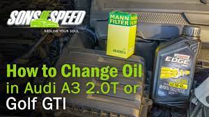 How To Change Oil In 2015 Audi A3 Tt Vw Golf 2 0t Fsi Sons Of Speed Youtube