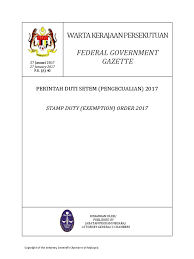 Stamp duty exemption in relation to bank negara's special relief fund for smes. Pua 40 2017