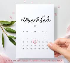 November 2019 Baby Due Date Announcement Editable Calendar Pdf Etsy Baby Due Date Calendar Baby Due Fun Baby Announcement