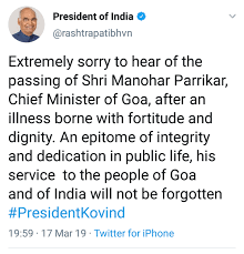 Manohar parrikar memorial ретвитнул(а) narendra modi. Why Do The People Of Goa Love Manohar Parrikar Quora