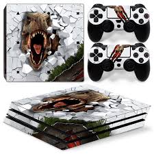 Ps4 Pro Playstation 4 Console Skin Decal Sticker T Rex Dinosaur Custom Design Videogame Console Skins Playstation 4 Console Geek Gifts Ps4 Pro Console