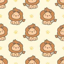 Cute Lion Seamless Pattern Baby Decals Custom Decals Cute Lion