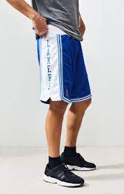 Los angeles lakers performance shorts, running shorts and basketball shorts are stocked at fanatics. Mitchell Ness Los Angeles Lakers Basketball Shorts In Blue For Men Lyst