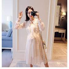 Long dress merupakan model baju hamil yang berbentuk dress yang panjang ukurannya. 2019 Fashion Lengan Panjang Baju Hamil Dress Hamil Shopee Indonesia