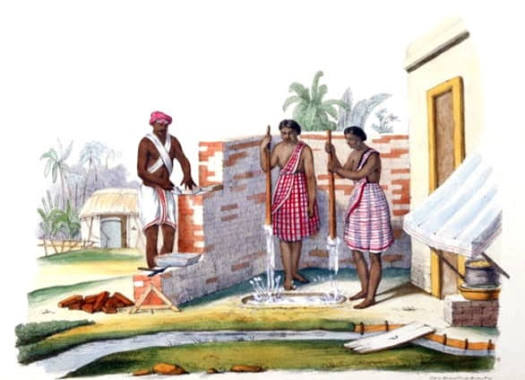 Rare 19th-century Indian lithograph series illustrations