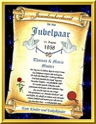 Oftmals übernehmen diesen part auch die kinder oder enkelkinder. 55 Hochzeitstag Juwelen Hochzeit Urkunden Als Geschenk