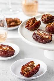 Roasted Stuffed Dates Recipe Date Recipes Savoury Halloween Food Appetizers Sweet Savory