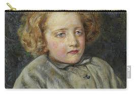 Portrait Of Laura Theresa Epps Lady Alma Tadema As A Child, 1860 Watercolor  Zip Pouch by John Brett