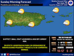 Consiga su previsión del tiempo para puerto rico. Resumen Del Estado Del Tiempo Para Puerto Rico En La Manana Del Domingo 23 De Agosto De 2020