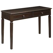 This traditional style small console table by heartwood crossing is made from solid poplar wood and wood veneers for lasting durability. Simpli Home Connaught 46 Inch X 16 5 Inch X 30 Inch Console Table In Brown The Home Depot Canada