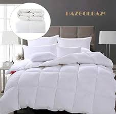 Hazgoldaz Natural White Goose Down Comforter Hypoallergenic King Size Comforter Winter Light Weight King D King Size Comforters Duvet Comforters Down Comforter
