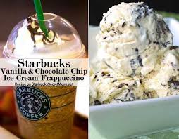 Serve immediately with your favorite straw! Starbucks Vanilla Chocolate Chip Ice Cream Frappuccino Starbucks Secret Menu