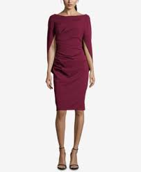 Petite Cape Sleeve Sheath Dress Macys Com Dresses Review Dresses Petite Dresses