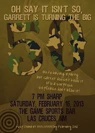 50th Birthday Hunter Surprise Party Invitations By Thefunkyolive 18 0 50th Birthday Party Invitations 50th Birthday Invitations Surprise 50th Birthday Party