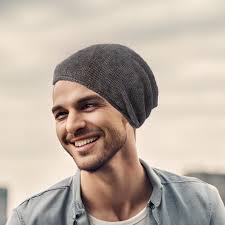 Bonnet léger en lin Bonnet d'été ample en tricot pour homme femme