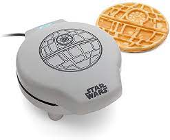 Pour the batter into the prepped waffle maker, and cook until crisp. Amazon Com Thinkgeek Star Wars Death Star Waffle Maker Perfect For All Your Evil Waffle Needs Produces A 7 Inch Diameter Round Waffle With 2 Sections Home Kitchen