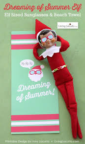 Elf Sunglasses And Beach Towel Printable Elf Elf On The Shelf Elf On The Self