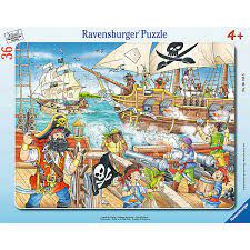 Ravensburger's midsummer's eve jigsaw puzzle, dance with the fairies and pixies under a glowing toadstool and a full. Rahmen Puzzle 36 Teile 32 5x24 5 Cm Angriff Der Piraten Ravensburger Mytoys