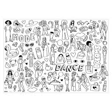 Doodle works jumbo coloring poster. Giant Stylist Colouring Poster Kids Tate Shop Tate
