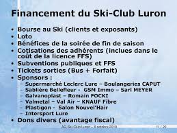 Vous allez pouvoir le restituer entre le 18 et 22 mai suivant les modalités que vous trouverez. Ski Club Luron Assemblee Generale Ppt Telecharger
