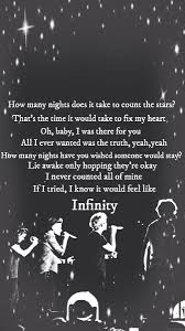 One direction's first book to be licensed in america, dare to dream: Infinity Is My Favorite Song On The New Album Made In The A M It Is So Catchy I Love It One Direction Lyrics One Direction Albums One Direction Lyrics