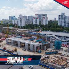 Stesen sungai besi ialah stesen lrt yang terletak di sungai besi, kuala lumpur, malaysia dimana perkhidmatan laluan sri petaling berkhidmat di stesen ini. Mrt Corp No Twitter Station Column Construction In Progress At The Sungai Besi Mrt Station Once Completed In 2022 This Station Will Be Connected To The Lrt Sg Besi Stn This Will Make