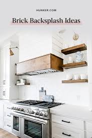 These Brick Backsplash Ideas Make The Case For A Rustic Kitchen Makeover Hunker In 2020 Brick Backsplash Farmhouse Kitchen Design Rustic Kitchen