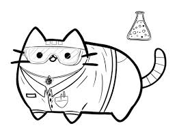 Free, printable coloring pages for adults that are not only fun but extremely relaxing. Science Pusheen Colouring Pages