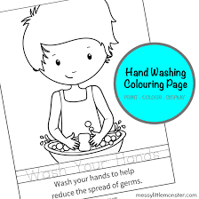 Keep a stool by the sink so that they can reach easily. Hand Washing Colouring Page Activity For Kids Messy Little Monster