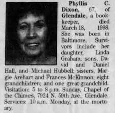 Obituary for Phyllis C. Dixon (Aged 67)