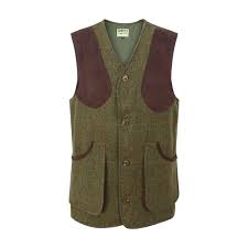 hoggs of fife harewood lambswool tweed shooting vest