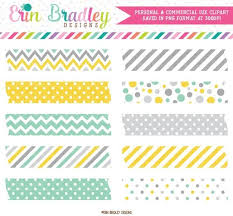 Digital Washi Tape Clipart Graphics Instant Download Etsy Instant Download Etsy Washi Tape Planner Stickers